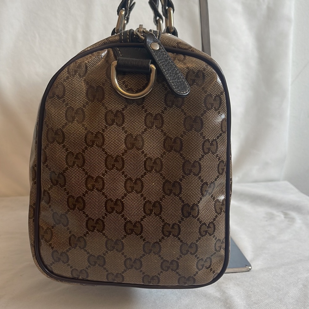 Gucci Brown Gg Crystal Boston Bag - Picture 4 of 14